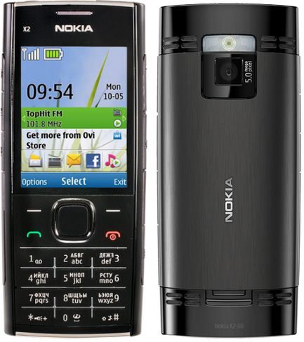 Телефон Nokia X2-00, 1 SIM, черный
