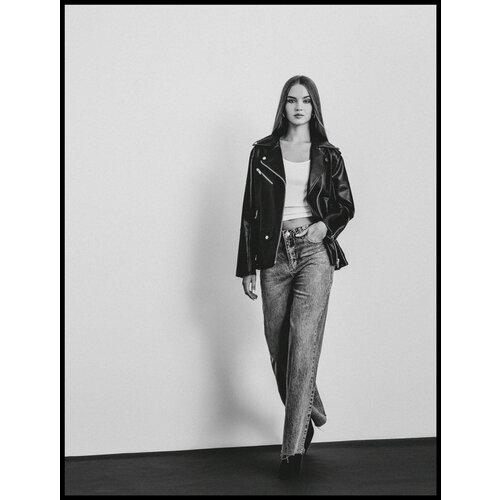 фото Куртка koton, размер 34, черный