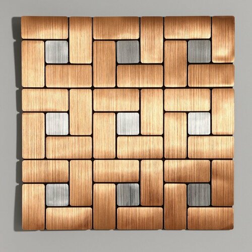 Панель самоклеящаяся 3030см мягкая геометрия бронза 394₽