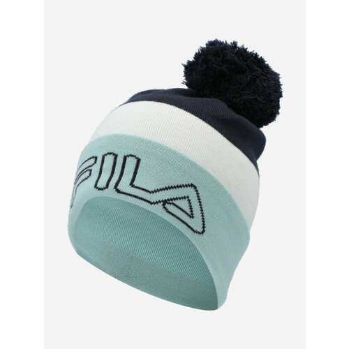 фото Шапка fila, размер 54, голубой, белый