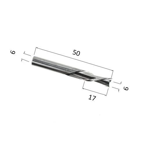фото Фреза спиральная двухзаходная стружка вниз DJTOL N2LXD825 для станка ЧПУ
