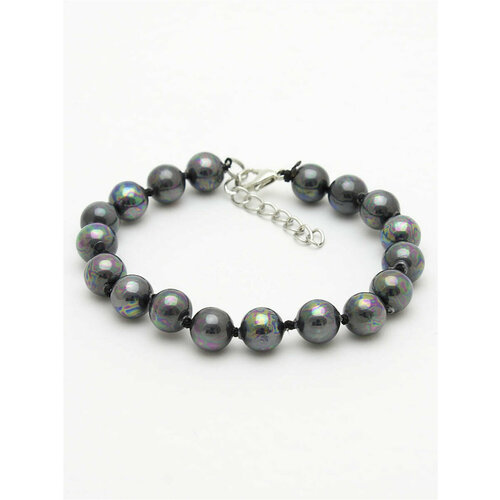 фото Браслет-цепочка камнедар, перламутр, черный