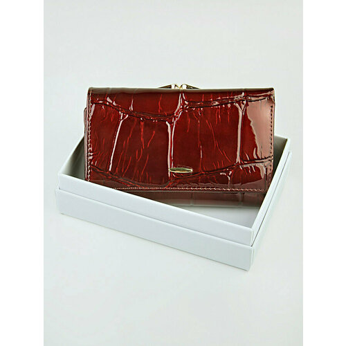 фото Кошелек lotoc ryzenbaks premium, фактура лаковая, коричневый