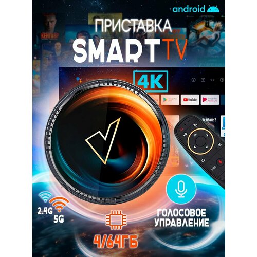 Смарт ТВ приставка Vontar W2 с 4 ГБ оперативной памяти и 64 ГБ встроенной памяти 525000₽