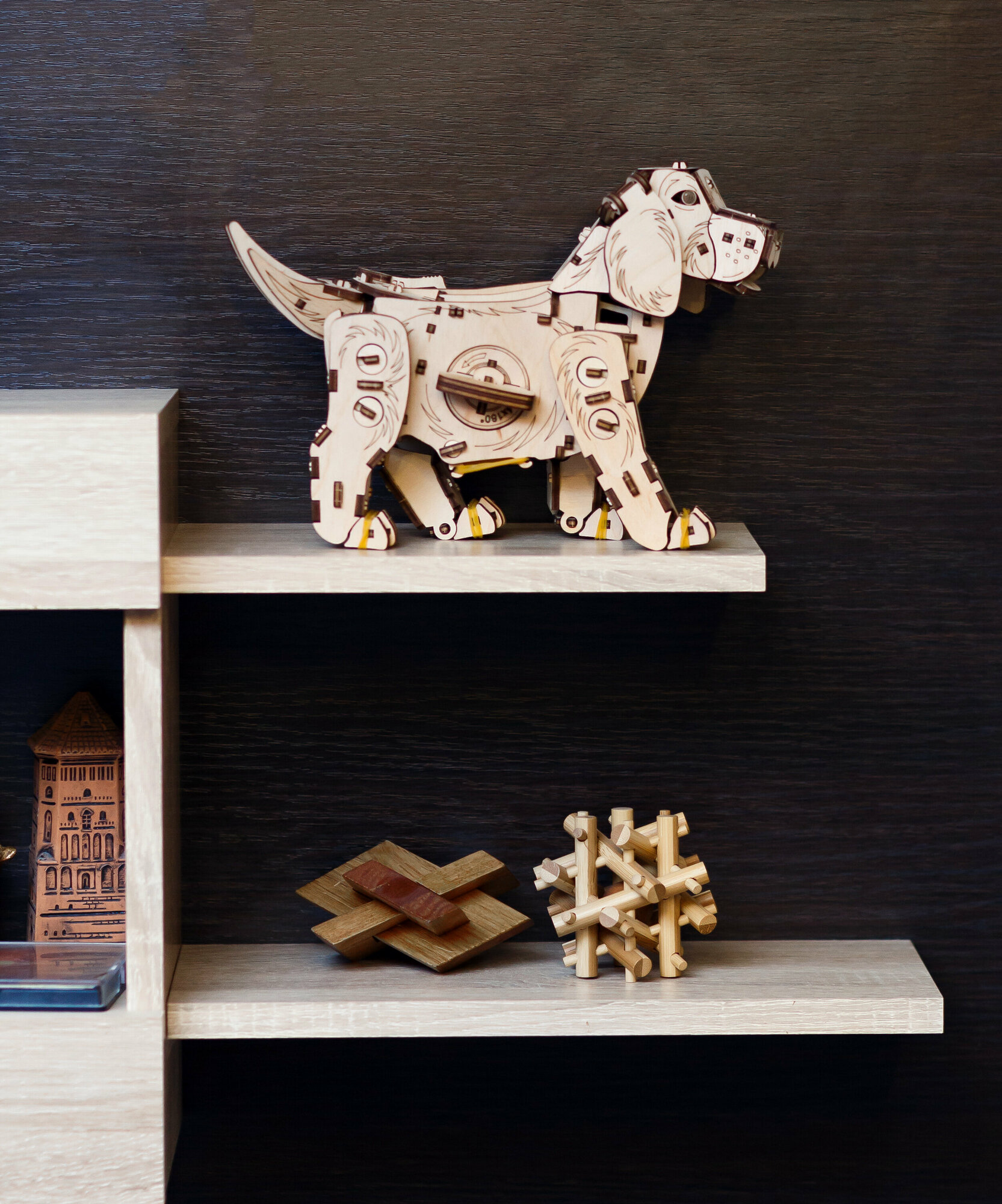 Конструктор деревянный 3D Механическая собака Puppy Eco Wood Art - фото №8