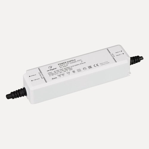 Изображение товара Блок питания ARPV-SP-24060-PFC (24V, 2.5A, 60W) (Arlight, IP67 Пластик, 5 лет) 043671