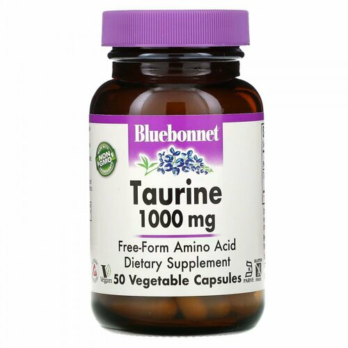 Таурин 1000 мг Bluebonnet Nutrition, 50 капсул