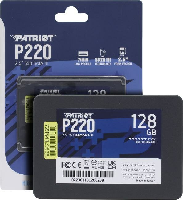 Накопитель SSD 2.5" Patriot 128GB P220 (P220S128G25) Patriot Memory - фото №12