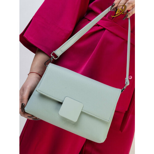 фото Сумка клатч , фактура гладкая, голубой ayluxe