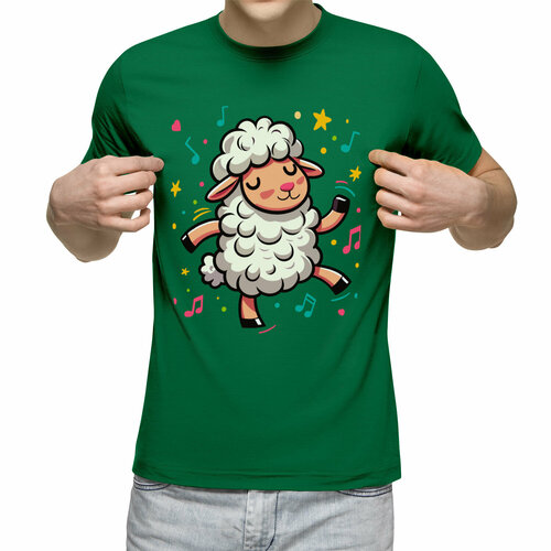 фото Футболка us basic, размер l, зеленый