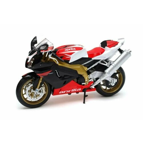 Мотоцикл модель коллекционная WELLY 1:10 Aprilia RSV 1000 R Factory, красный мотоцикл welly 1 10 aprilia rsv 1000 r factory красный