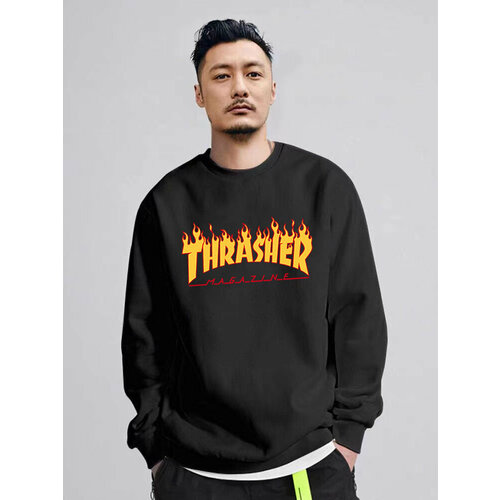 Свитшот THRASHER, размер XL, черный