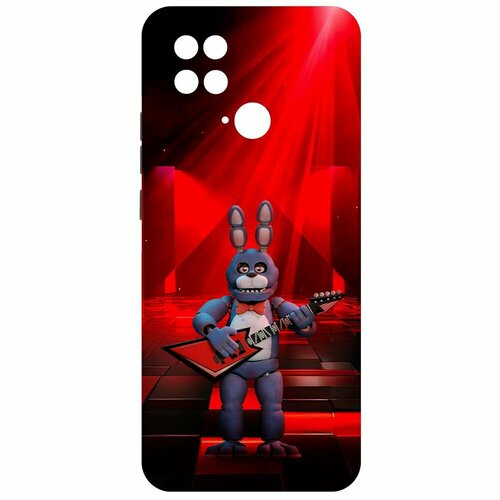 Чехол-накладка Krutoff Soft Case фнаф (FNAF) - Бонни с гитарой для Xiaomi Poco C40 черный чехол накладка krutoff soft case фнаф fnaf фокси для xiaomi poco m5 черный