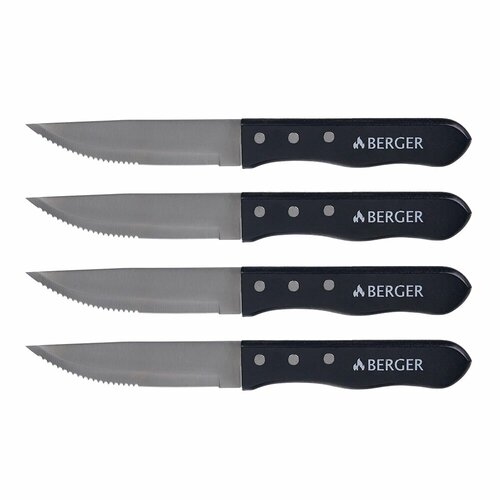 Набор ножей для стейка BERGER 24,5 см 4 шт набор ножей для стейка и пиццы legnoart napoli 4 шт ручка из светлого дерева п у