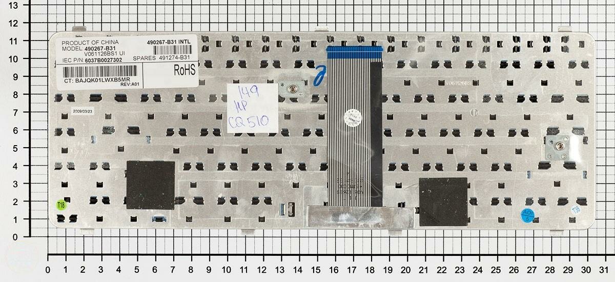 Клавиатура для ноутбука HP Compaq 510 515 610 615 черная