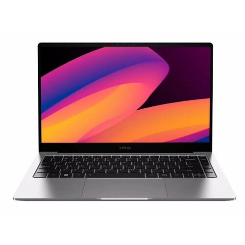 INFINIX Ноутбук/ Infinix Inbook X3_XL422 14"(1920x1080 IPS)/Intel Core i7 1255U(1.7Ghz)/16384Mb/512SSDGb/noDVD/Int: Intel Iris Xe Graphics/BT/WiFi/50WHr/war 2y/1.24kg/Grey/DOS серый, серебристый