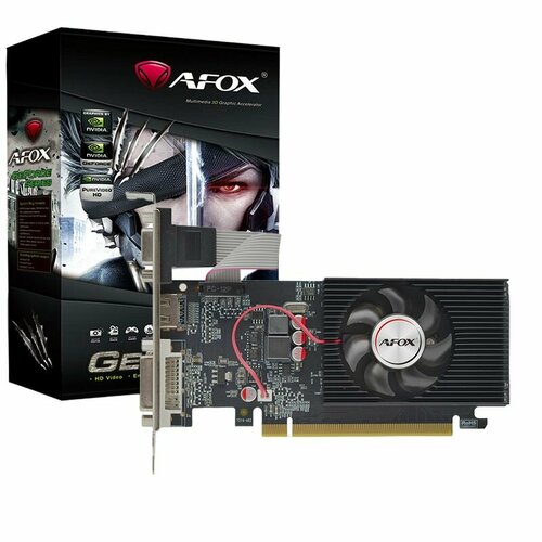 Видеокарта AFOX GeForce GT220, AF220-1024D3L2, 1Gb DDR3, 128bit, DVI/HDMI/VGA, 1xFan, RTL видеокарта afox geforce gt220 1gb af220 1024d3l2
