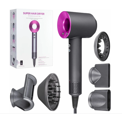Фен для волос Super Hair Dryer профессиональный Стайлер для укладки Набор для укладки волос 5 насадок 2650₽