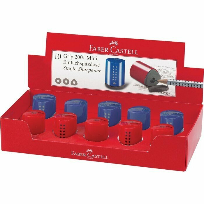 Точилка Grip 2001 Mini, синий, красный Faber-Castell - фото №7
