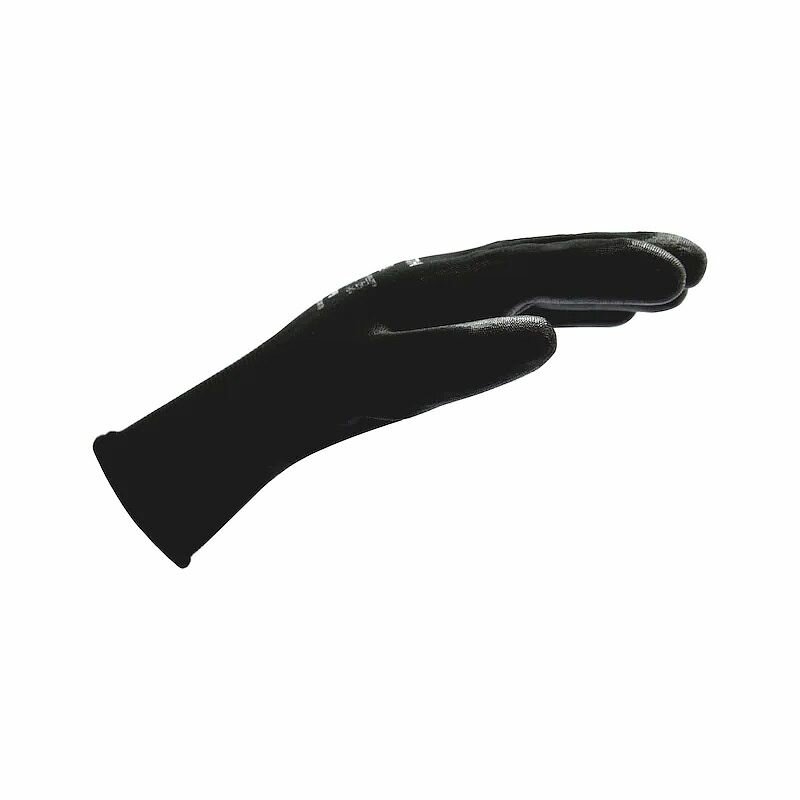 Перчатки защитные из полиэстера с полиуретаном Black PU, черные, р.8, mte