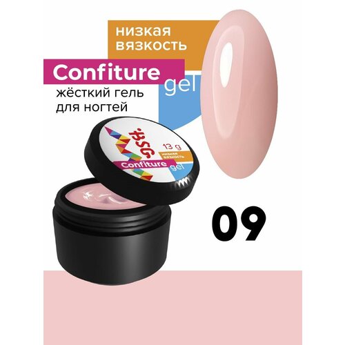 Жёсткий гель для наращивания ногтей BSG Confiture 09