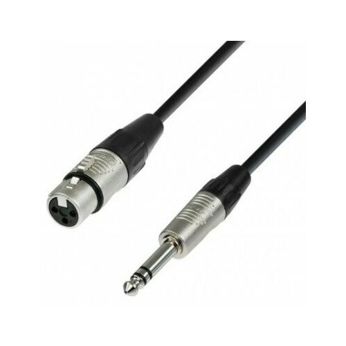 Кабель аудио 1xJack - 1xXLR Adam Hall K4BFV0300 3.0m dmx кабель 3 pin xlr m xlr f 3м adam hall k3 dmf 0300