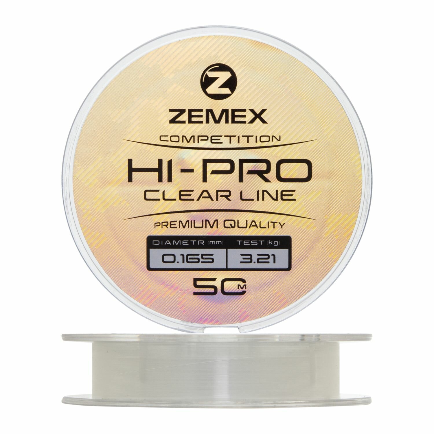 Леска монофильная для рыбалки Zemex Hi-Pro Competition Line 0,165мм 50м (clear)