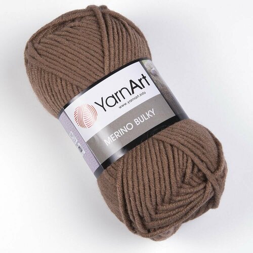 Пряжа Merino Bulky (YarnArt), какао - 514, 30% шерсть, 70% акрил, 5 мотков, 100 г, 100 м.