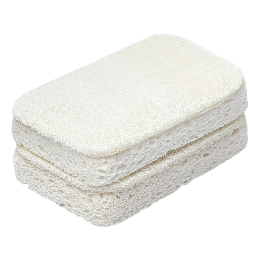 Набор губок для посуды из люфы и целлюлозы Eco Sponge 2 шт.