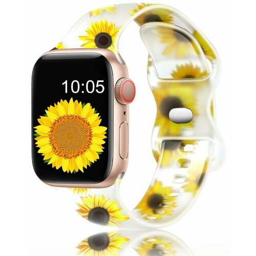 Силиконовый ремешок для Apple Watch Sunflower 38/40/41 мм ремешок apple airtag loop sunflower