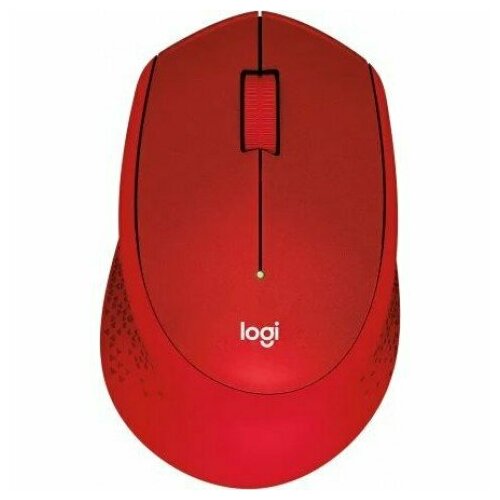 Мышь Logitech M331 Silent Plus красный оптическая (1000dpi) silent беспроводная USB (3but)