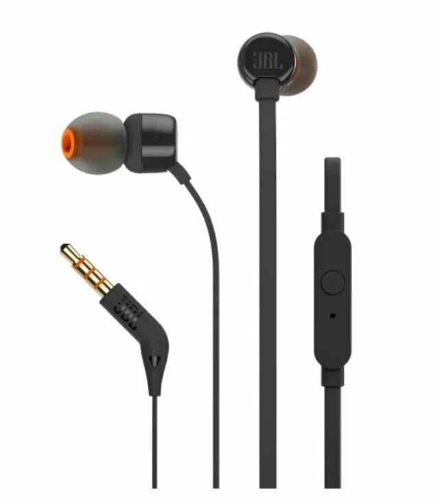 Наушники JBL Tune 110, mini jack 3.5 mm, черный