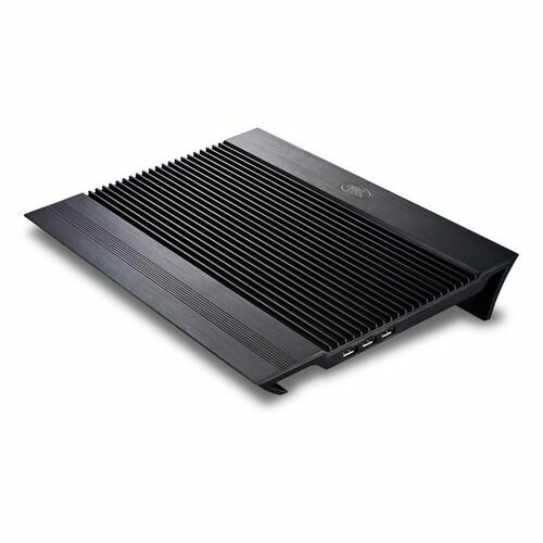 Подставка для ноутбука DeepCool N8, 17", 380х278х55 мм, 3хUSB, вентиляторы 2 х 140 мм, 1244г, черный [dp-n24n-n8bk]