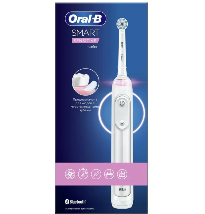 Электрическая зубная щетка Oral-B Smart D700.513.5 Sensitive, белый