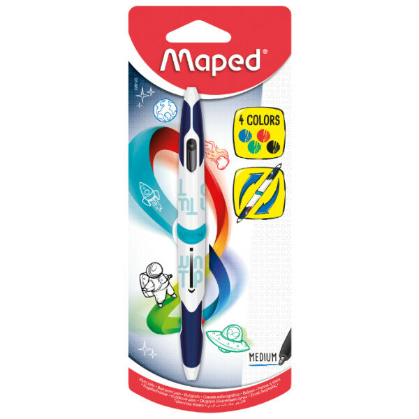 Ручка шариковая Maped TWIN TIP (229120) авт. 1мм обрез.корпус 4цв. двусторонняя блистер 12 шт./кор. - фото №19