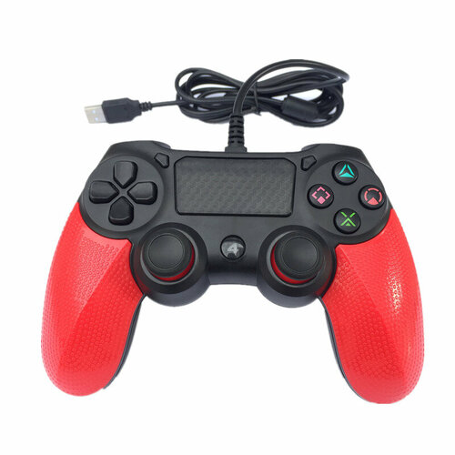 Геймпад для PS4 Wired Controller (Проводной), красный геймпад marvo gt 016 multiplatform игровой проводной для ps3 pc android
