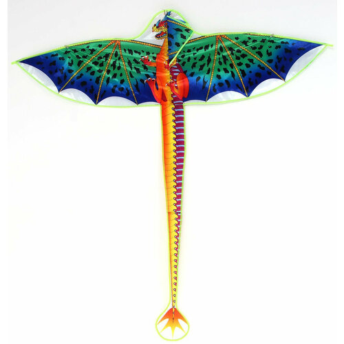 Детский воздушный змей Дракон с леской, летающая игрушка воздушный змей черепашка с леской летающая игрушка размер 1 3 1 2 м