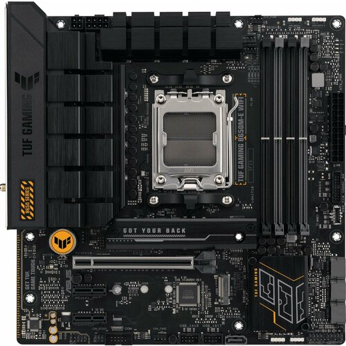 Материнская плата Asus TUF GAMING B650M-E WIFI SocketAM5 AMD B650 4xDDR5 mATX AC97 8ch71 25Gg RAIDHDMIDP 2913900₽