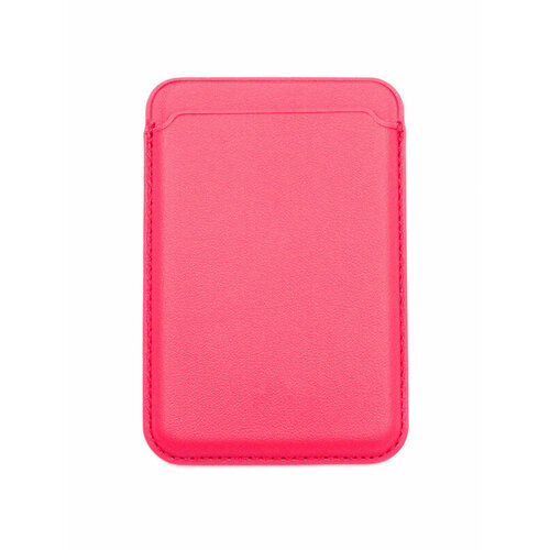 Картхолдер кожаный MagSafe на iPhone 15 Pro Max-Красный картхолдер магнитный magsafe для apple iphone 15 pro max белый