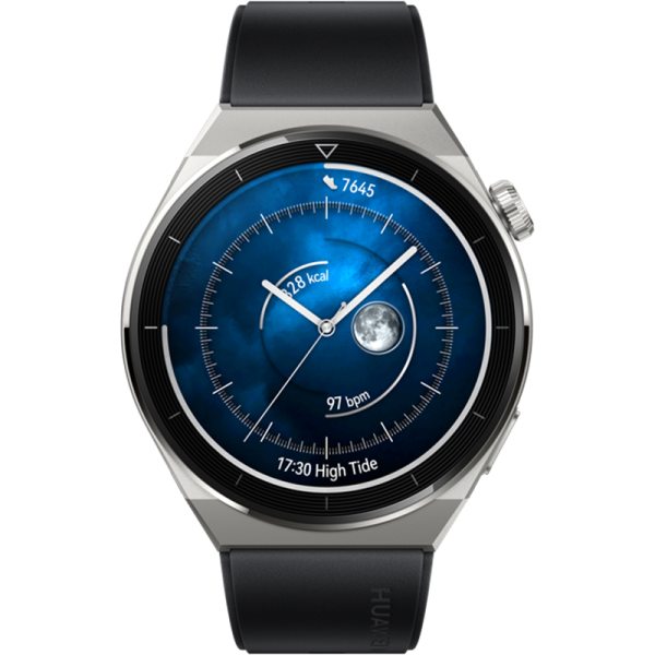 HUAWEI Умные часы HUAWEI Watch GT 3 Pro, светло-серый титановый корпус с ремешком из фторэластомера — фото 1