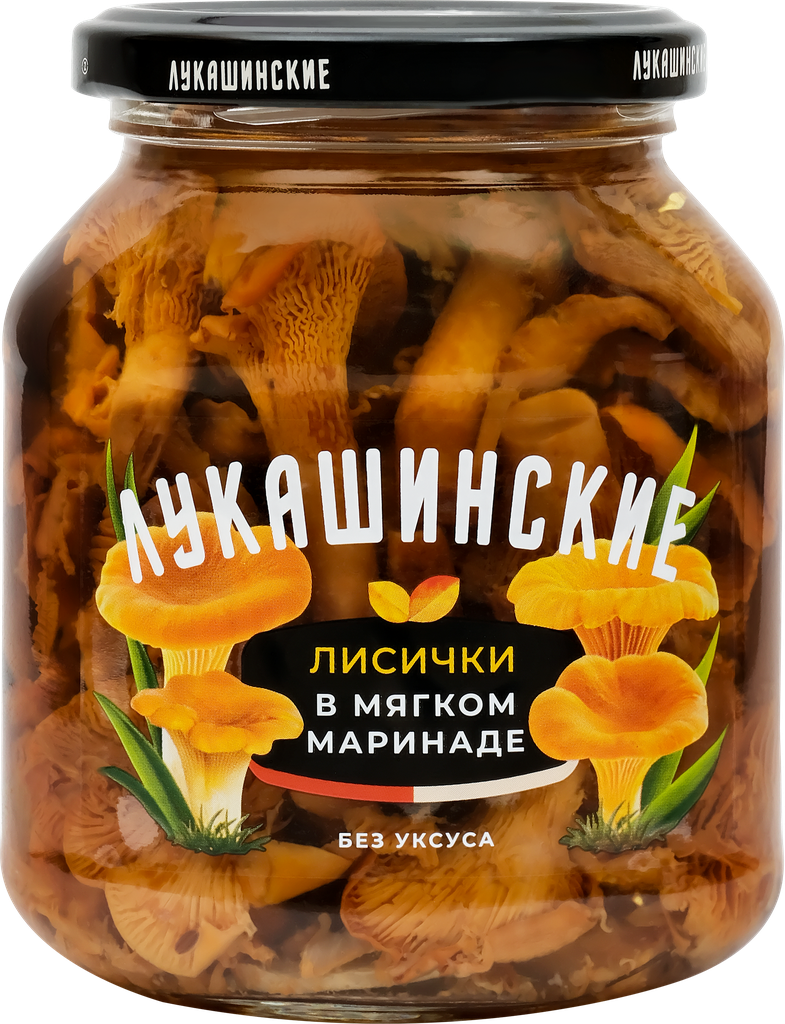 Лисички маринованные лукашинские, 340г