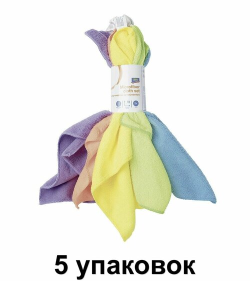 Aro Салфетки из микрофибры 30 х 30см, 5 шт, 5 уп