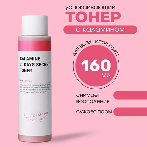 Успокаивающий тонер с каламином Calamine 30 days secret toner (160 мл)