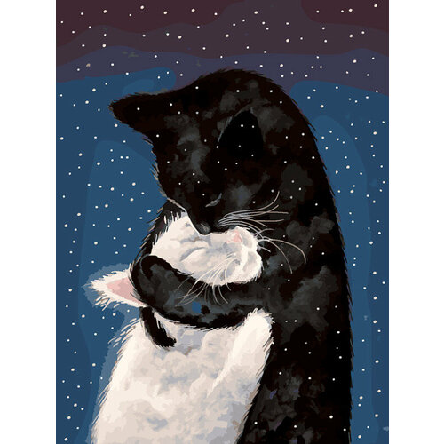 Картина по номерам Белоснежка «Нежность» (40х30 см, холст на подрамнике) картина стразами кошачья нежность 40х30 см