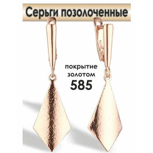 Серьги FJ Fallon Jewelry, фианит, циркон, желтый