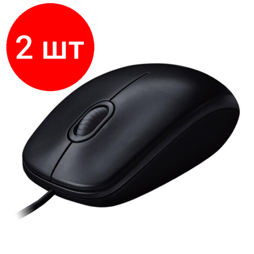 Комплект 2 штук, Мышь компьютерная Logitech M100 Dark/Grey 910-005006 проводная мышь компьютерная logitech проводная g102 black [910 005808