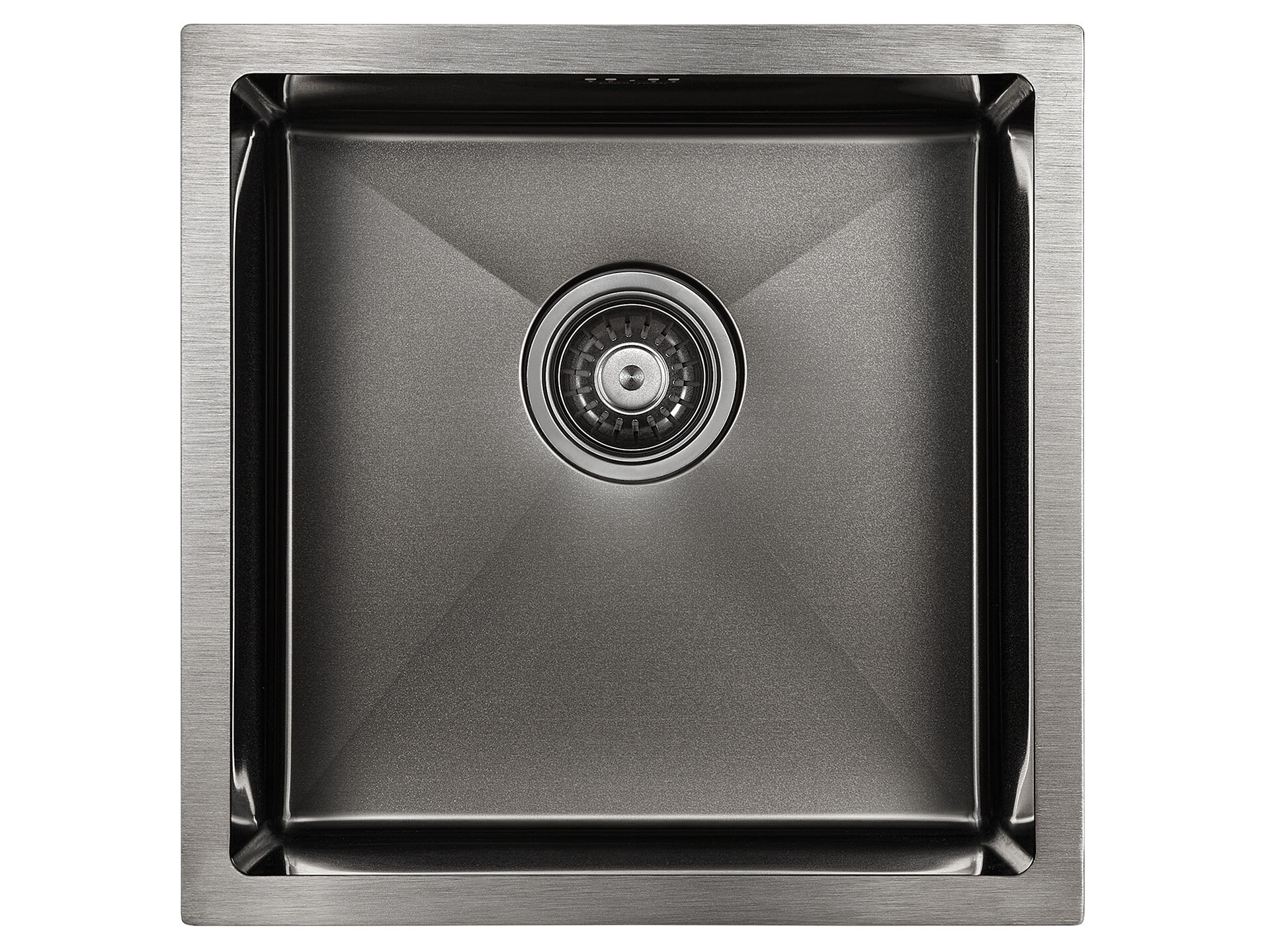 Мойка для кухни Paulmark Gerberg, 440х440 мм, PVD покрытие, цвет вороненая сталь, PM214444-GM