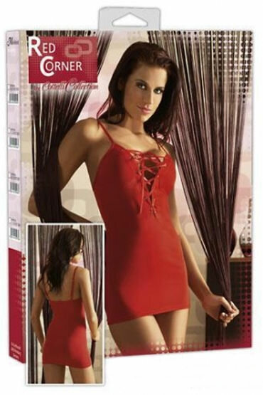 Cottelli Collection мини-платье со шнуровкой, красный