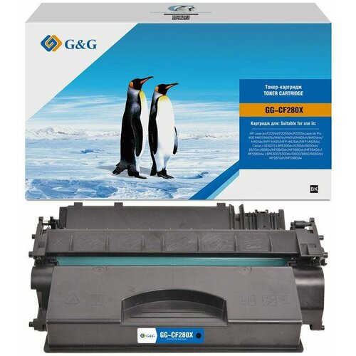 G&G Картридж совместимый SEINE G&G GG-CF280X CF280X черный повышенной емкости (High Yield) 6.9K