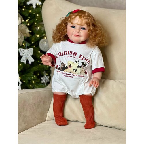фото Кукла реборн мягконабивная 60см в пакете (fa-601) npk doll